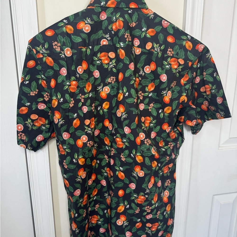 Vibrant Ledbury SS men’s citrus Print Men's Shirt - Picture 4 of 4